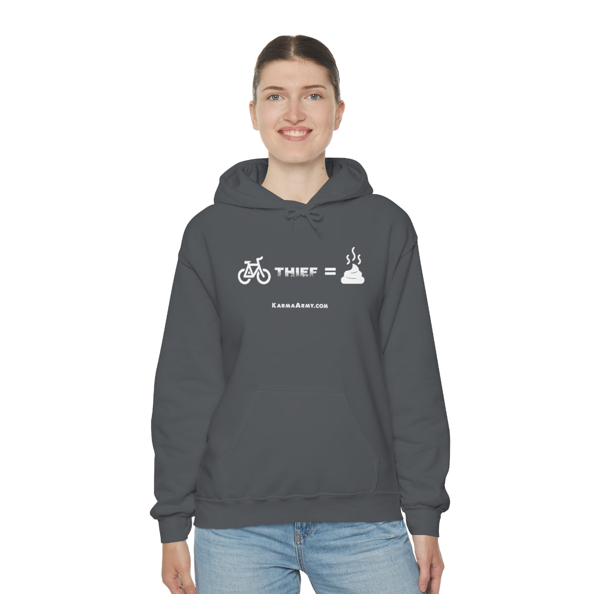 Bike Thief = Poop Unisex Heavy Blend™ Hooded Sweatshirt