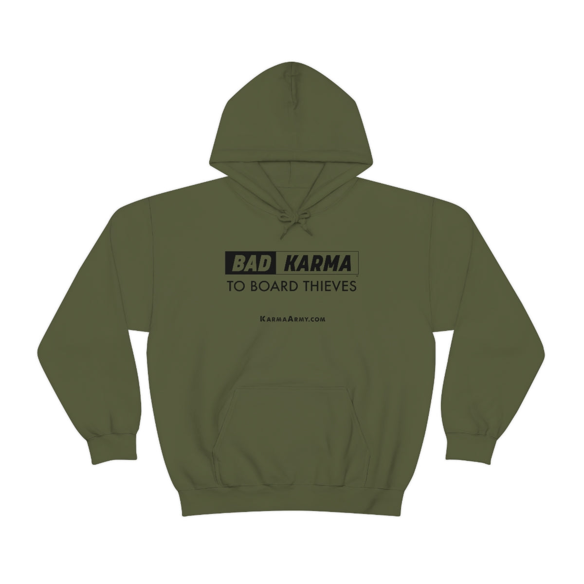 BAD KARMA TO BOARD THIEVES Unisex Heavy Blend™ Hooded Sweatshirt