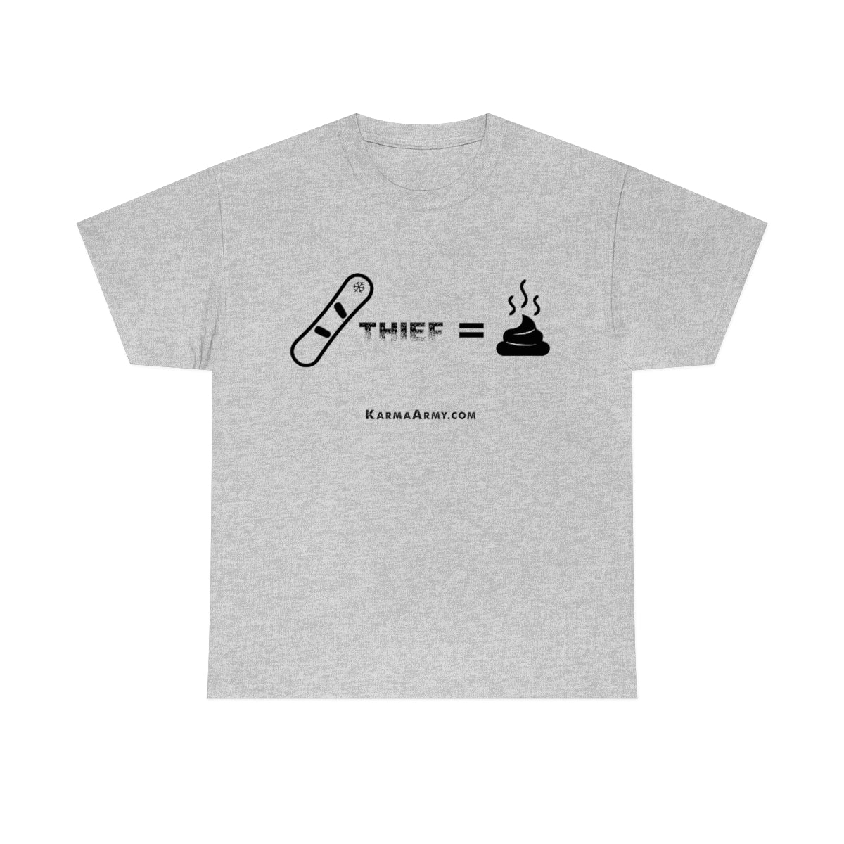 Board + Thief = Poop Unisex Heavy Cotton Tee