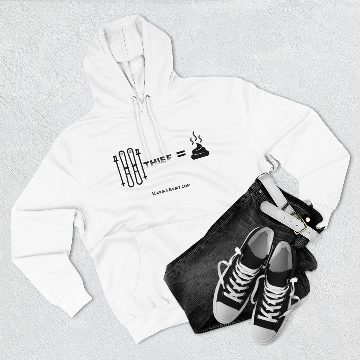 Ski Thief = Poop Unisex Premium Pullover Hoodie
