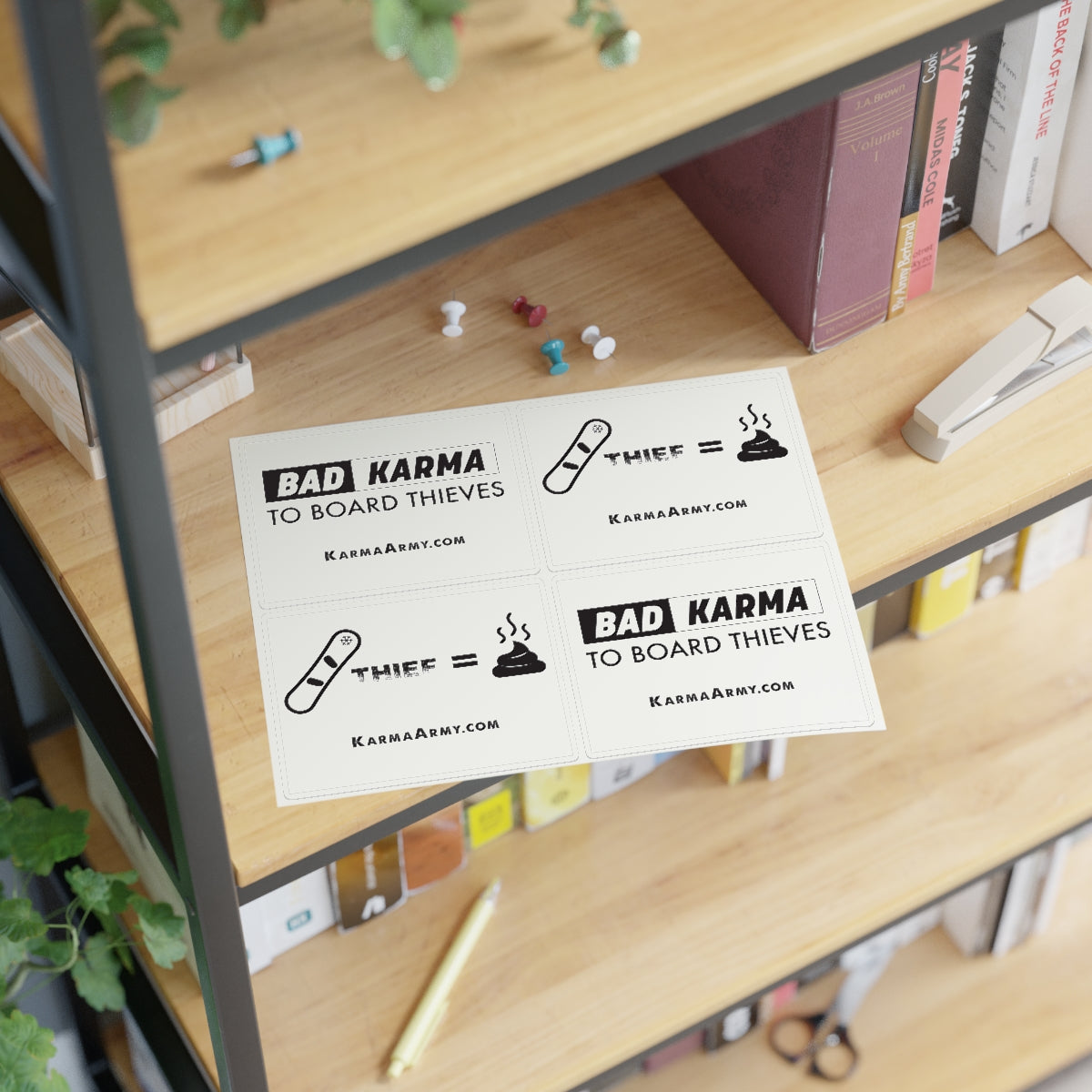 Bad Karma to Board Thieves Stickers