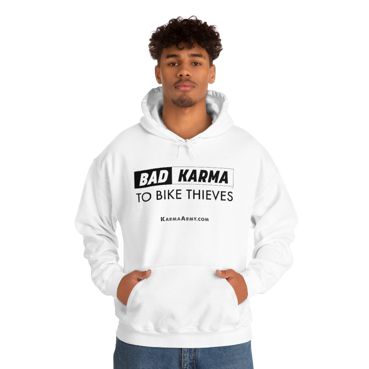 BAD KARMA TO BIKE THIEVES Unisex Heavy Blend™ Hooded Sweatshirt