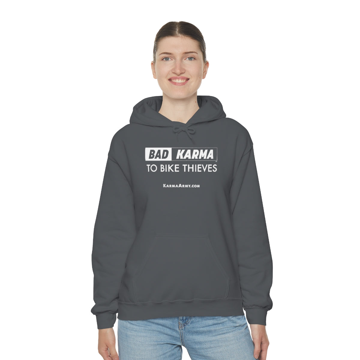 BAD KARMA TO BIKE THIEVES Unisex Heavy Blend™ Hooded Sweatshirt