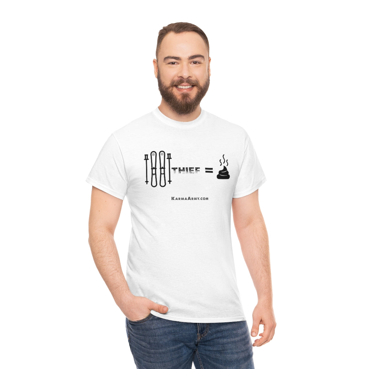 Ski Thief = Poop Unisex Heavy Cotton Tee