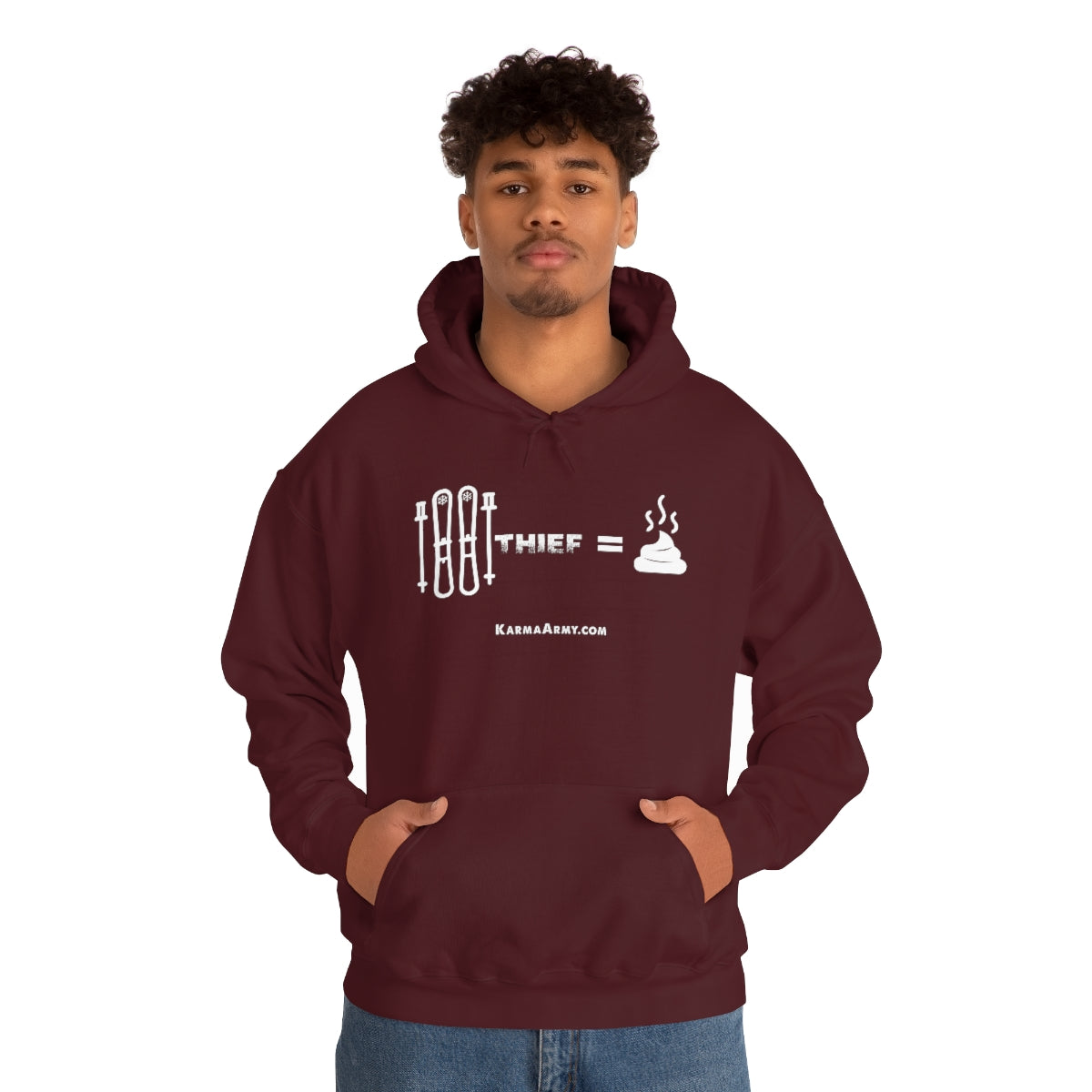 Ski Thief = Poop Unisex Heavy Blend™ Hooded Sweatshirt