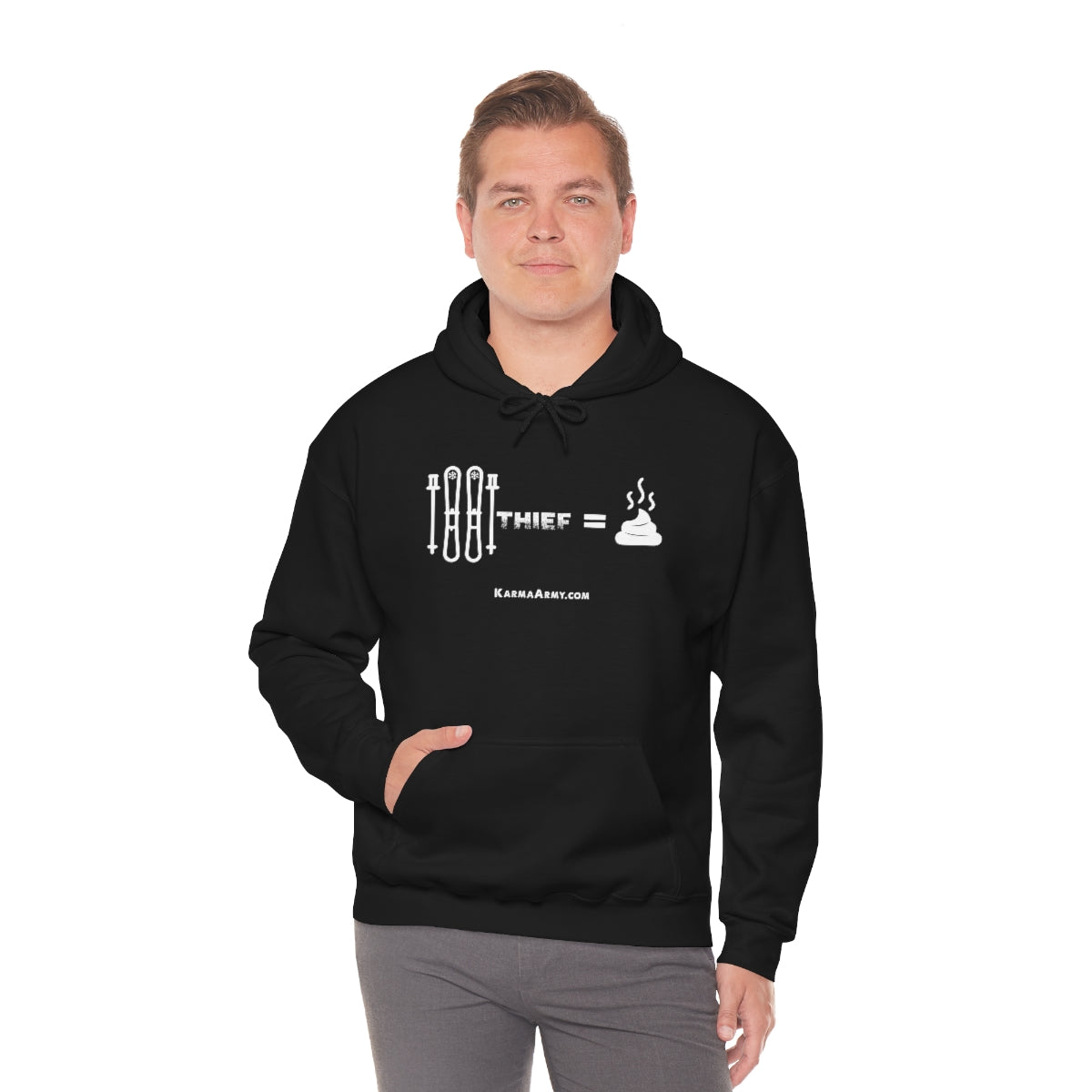 Ski Thief = Poop Unisex Heavy Blend™ Hooded Sweatshirt