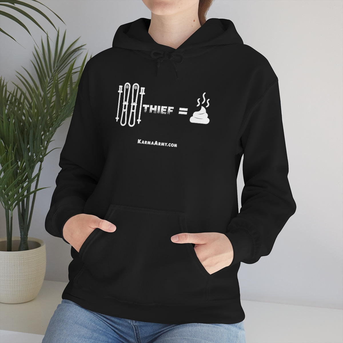 Ski Thief = Poop Unisex Heavy Blend™ Hooded Sweatshirt