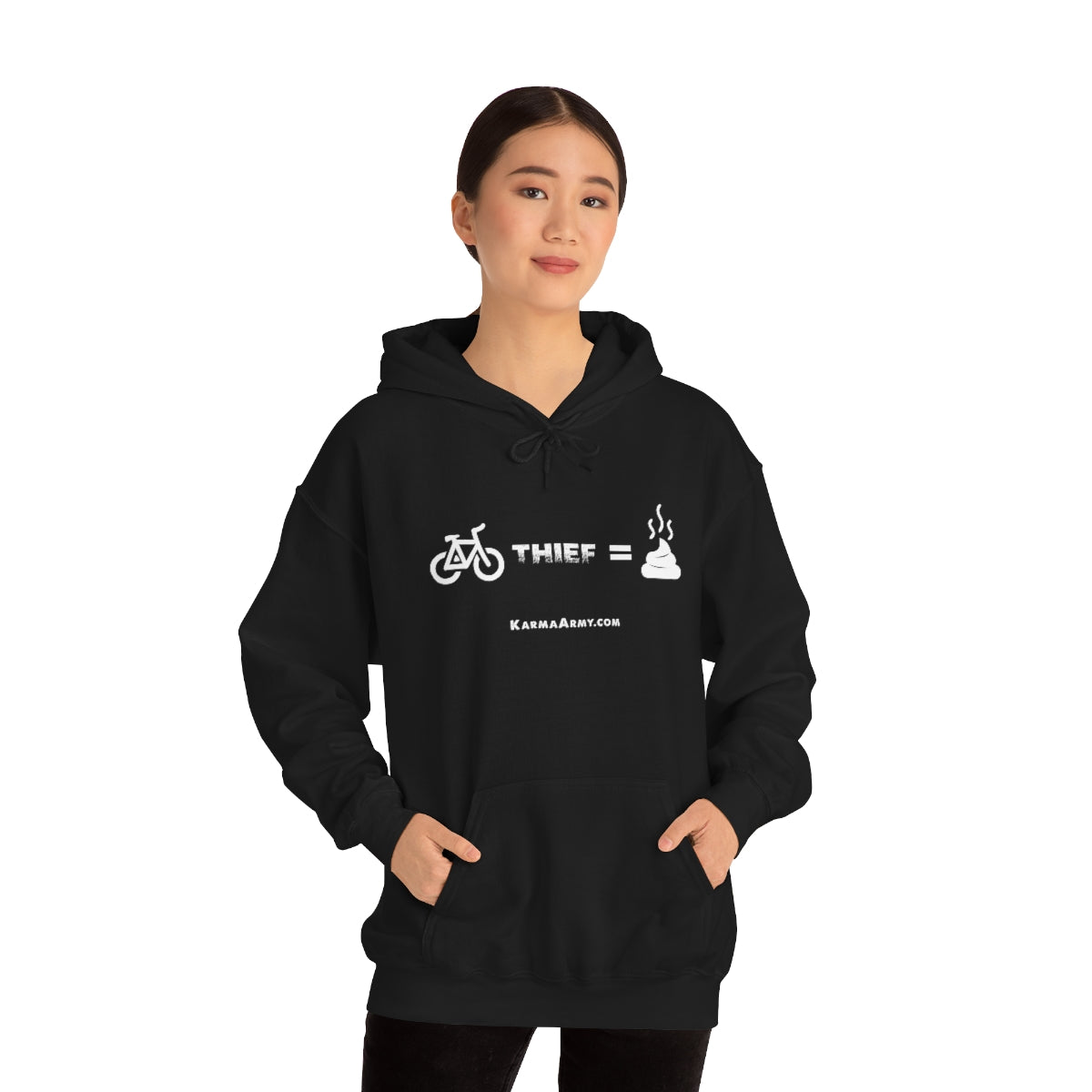 Bike Thief = Poop Unisex Heavy Blend™ Hooded Sweatshirt