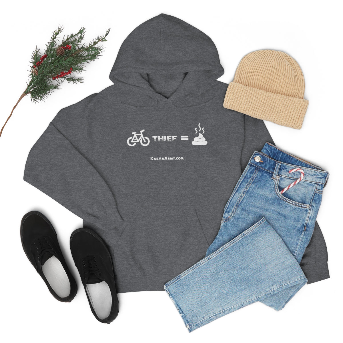 Bike Thief = Poop Unisex Heavy Blend™ Hooded Sweatshirt