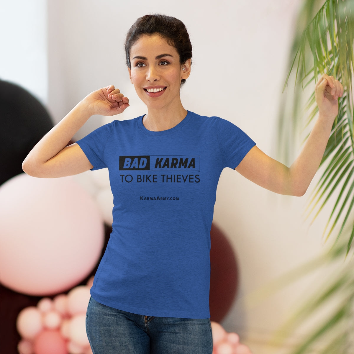 BAD KARMA TO BIKE THIEVES Women's Triblend Tee