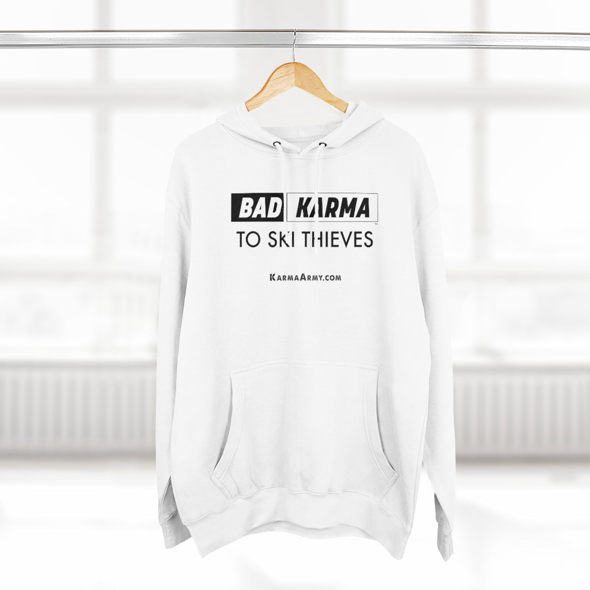 BAD KARMA To Ski Thieves Unisex Premium Pullover Hoodie