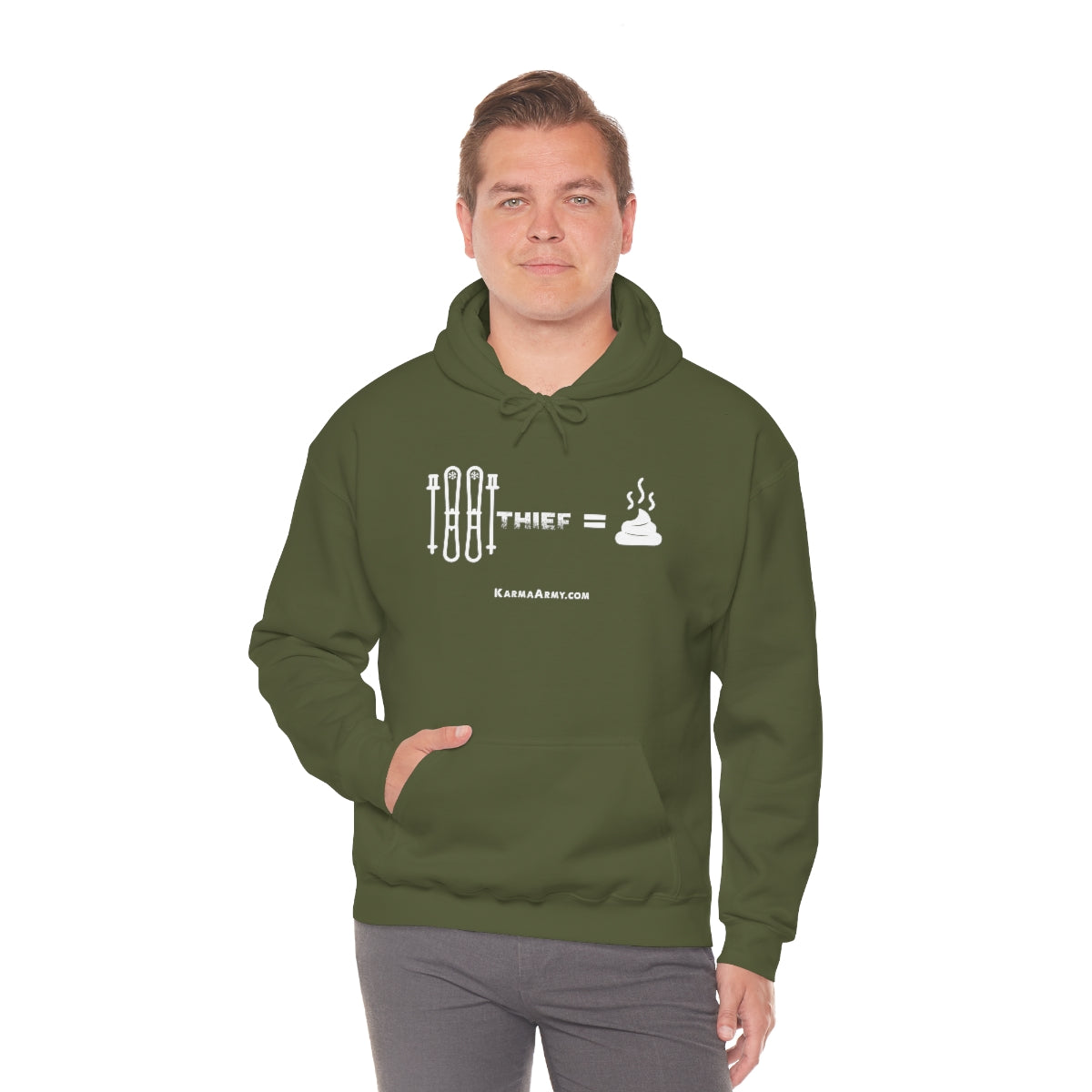 Ski Thief = Poop Unisex Heavy Blend™ Hooded Sweatshirt