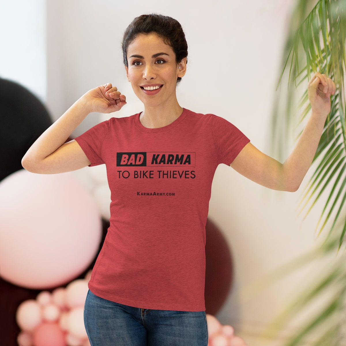 BAD KARMA TO BIKE THIEVES Women's Triblend Tee
