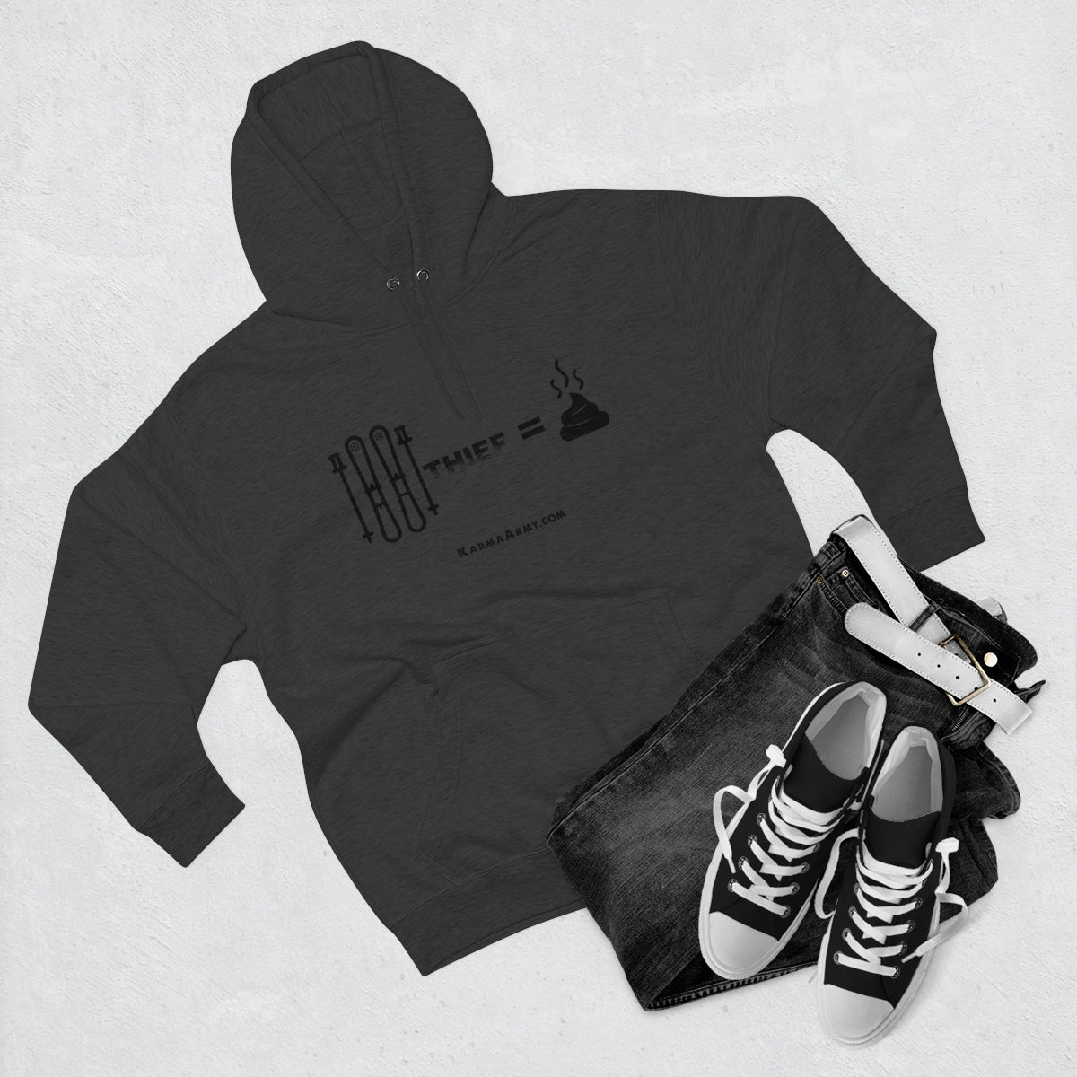 Ski Thief = Poop Unisex Premium Pullover Hoodie
