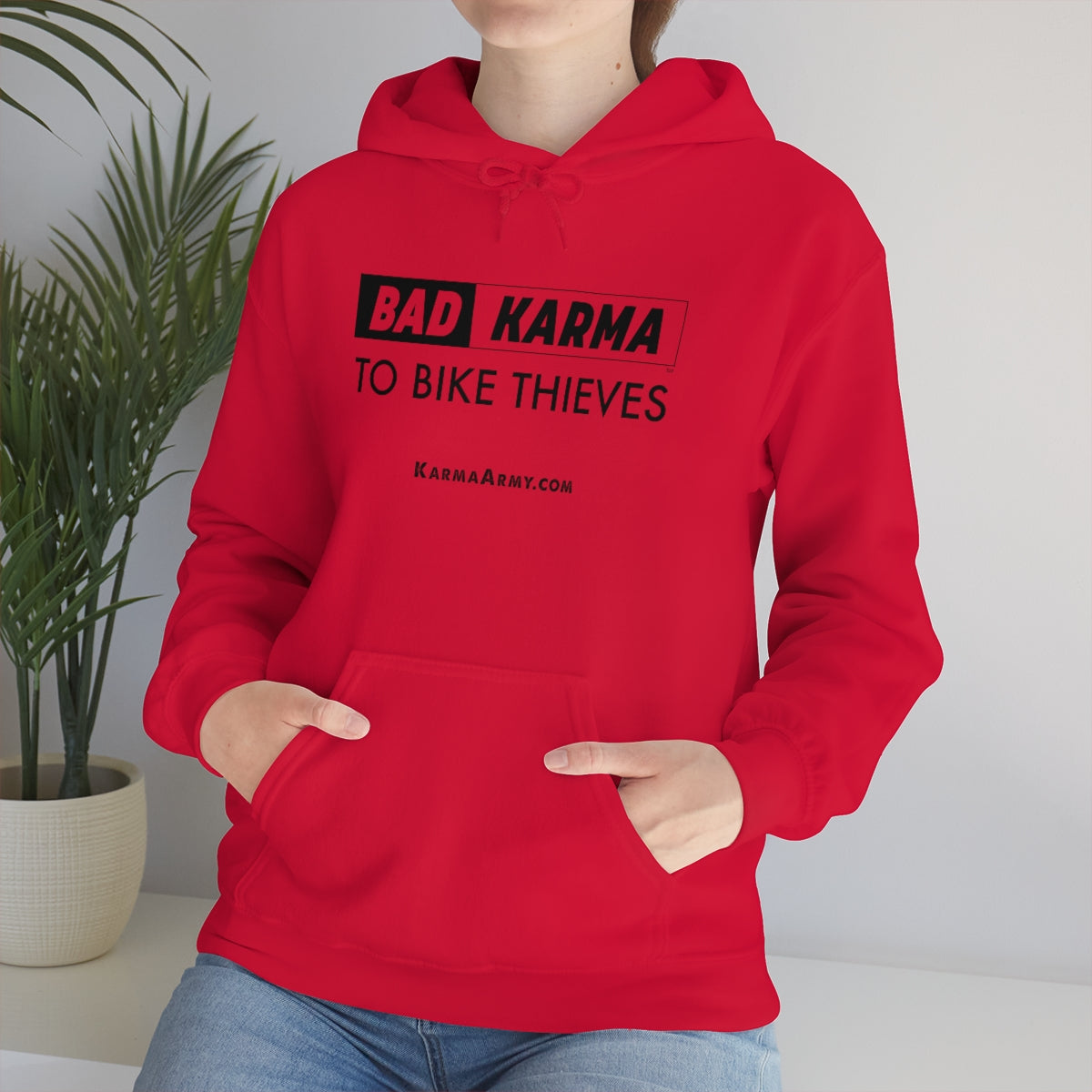 BAD KARMA TO BIKE THIEVES Unisex Heavy Blend™ Hooded Sweatshirt