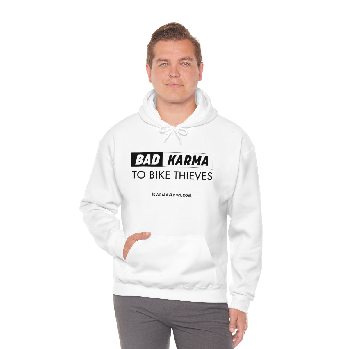 BAD KARMA TO BIKE THIEVES Unisex Heavy Blend™ Hooded Sweatshirt