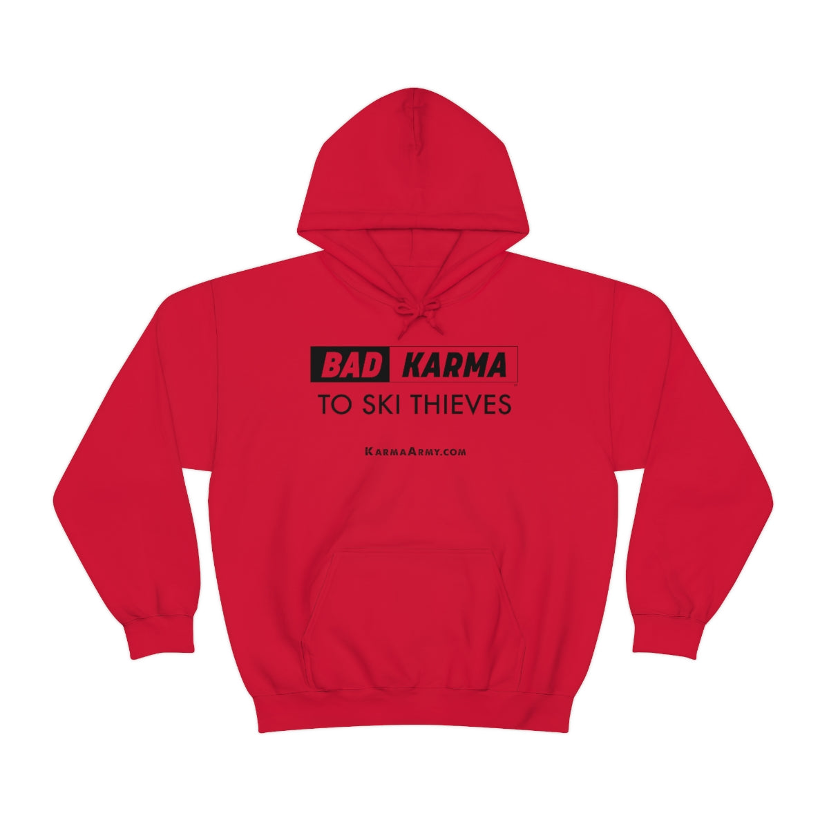 BAD KARMA TO SKI THIEVES Unisex Heavy Blend™ Hooded Sweatshirt