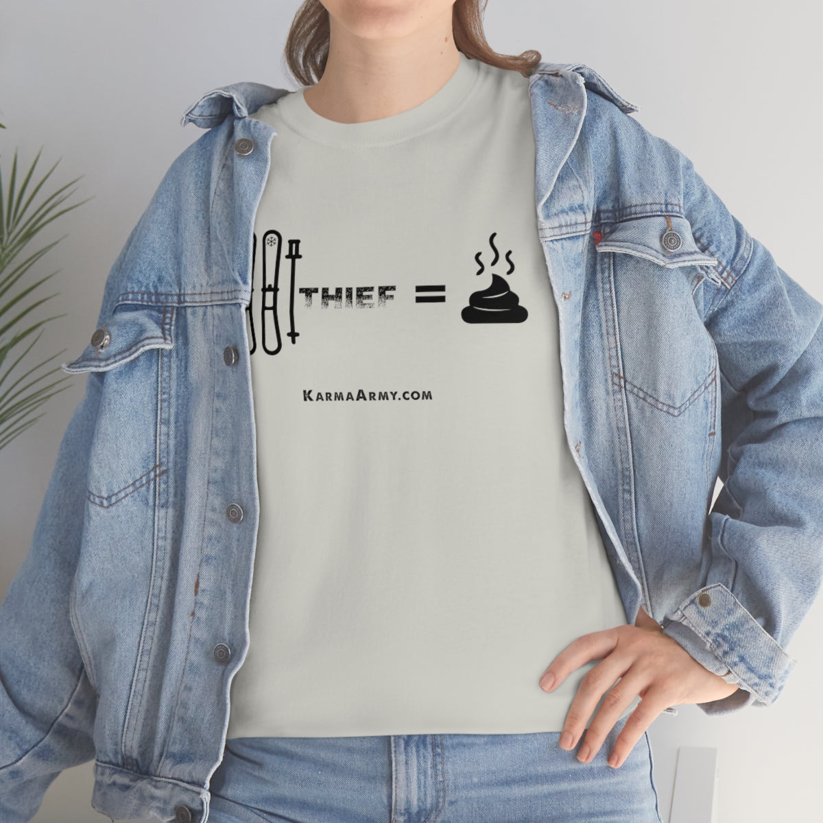 Ski Thief = Poop Unisex Heavy Cotton Tee