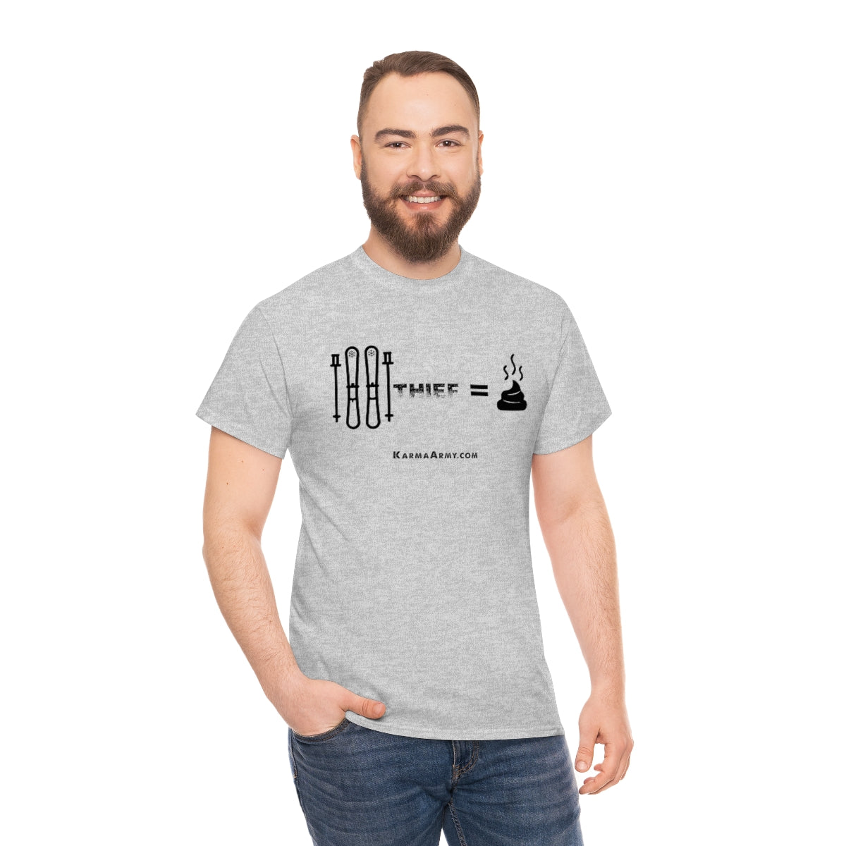 Ski Thief = Poop Unisex Heavy Cotton Tee