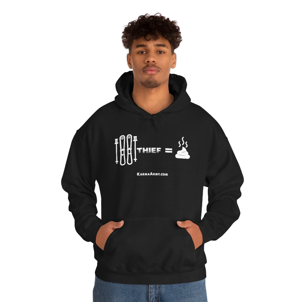 Ski Thief = Poop Unisex Heavy Blend™ Hooded Sweatshirt