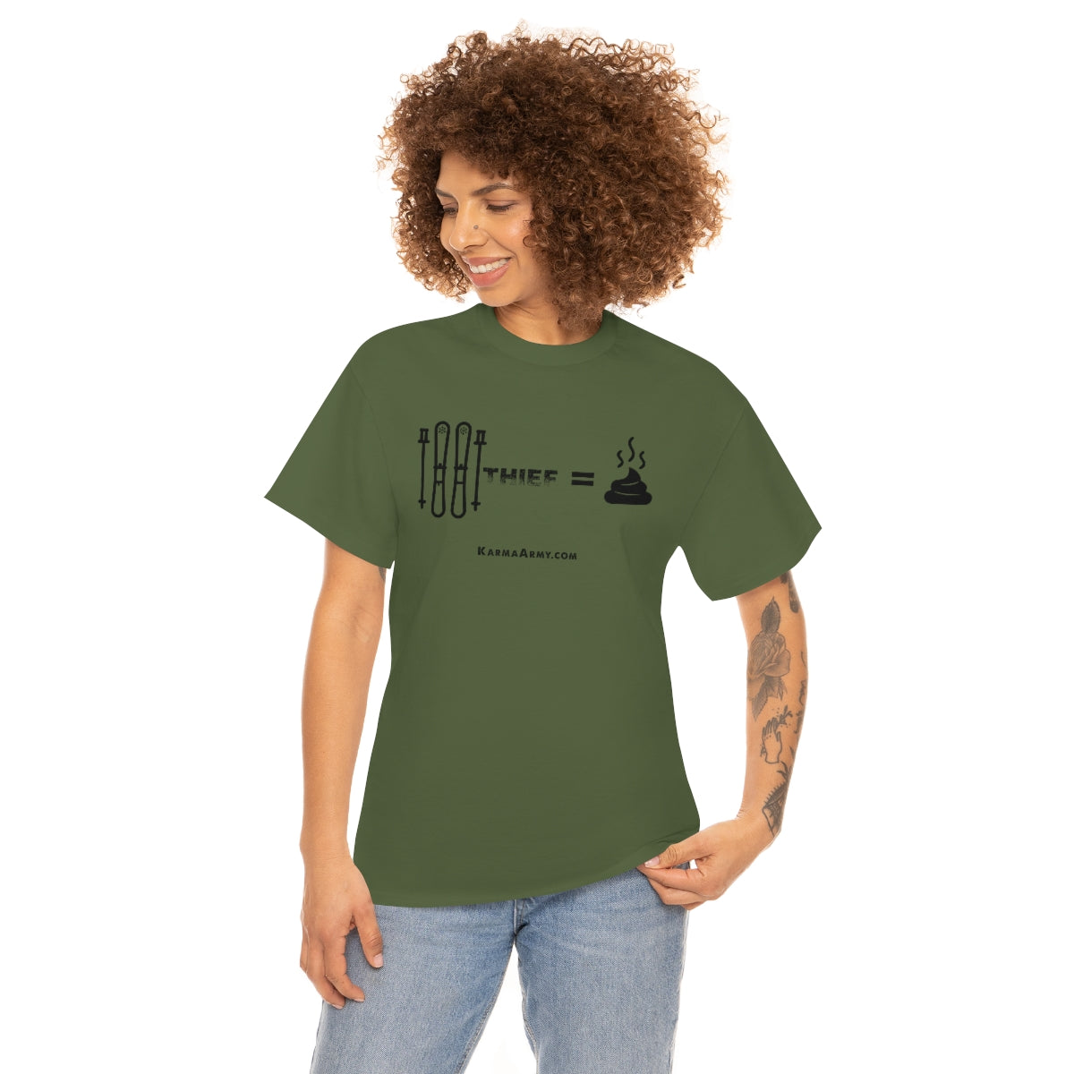 Ski Thief = Poop Unisex Heavy Cotton Tee