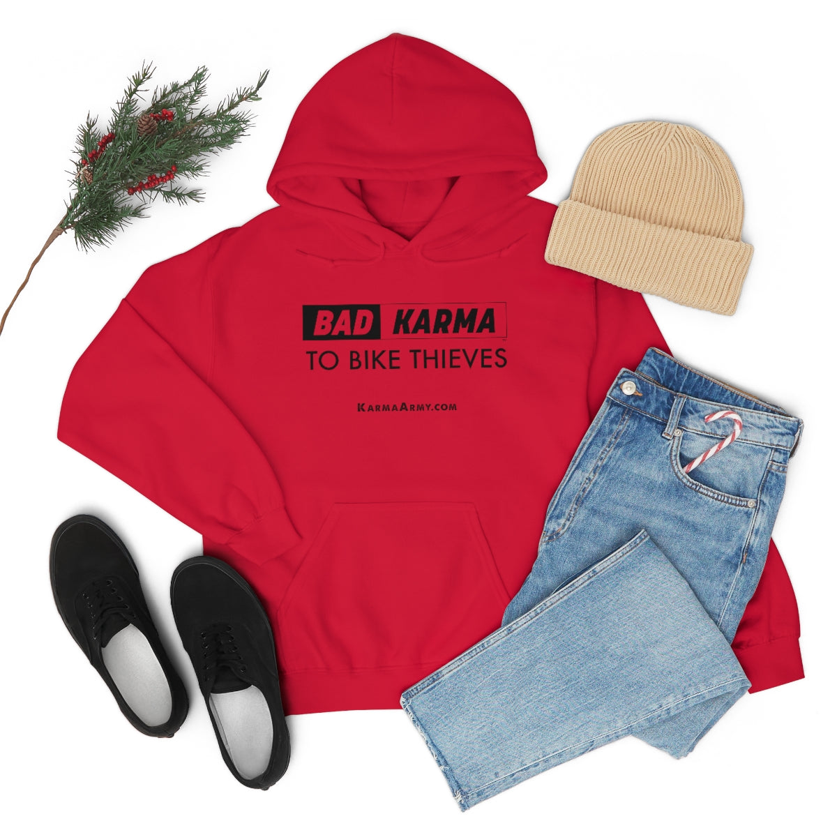 BAD KARMA TO BIKE THIEVES Unisex Heavy Blend™ Hooded Sweatshirt