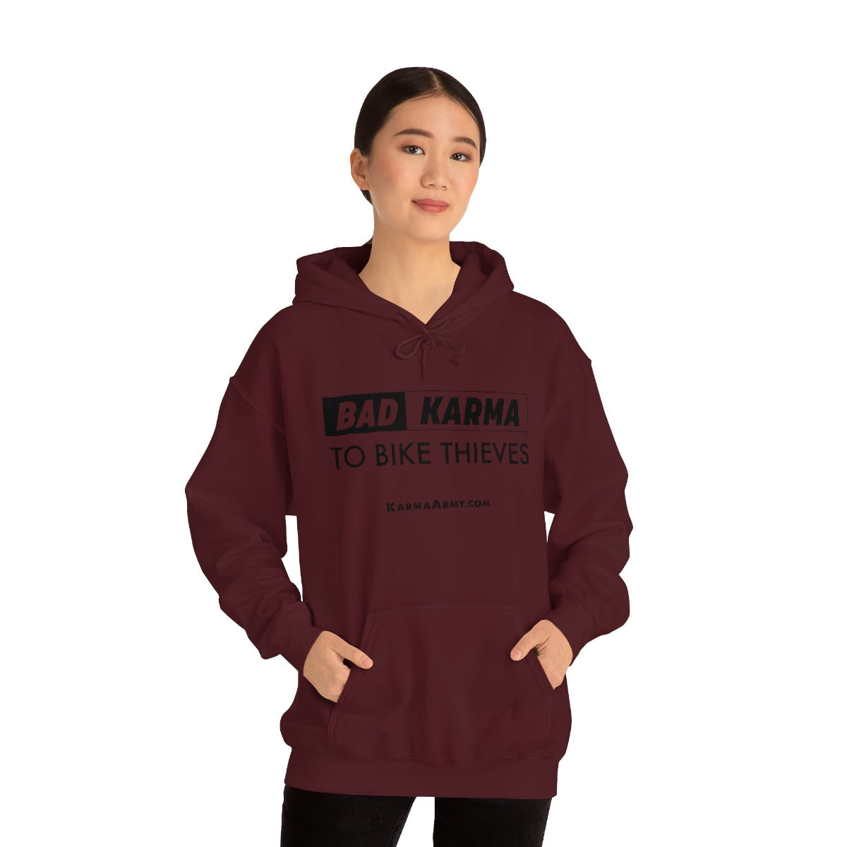 BAD KARMA TO BIKE THIEVES Unisex Heavy Blend™ Hooded Sweatshirt