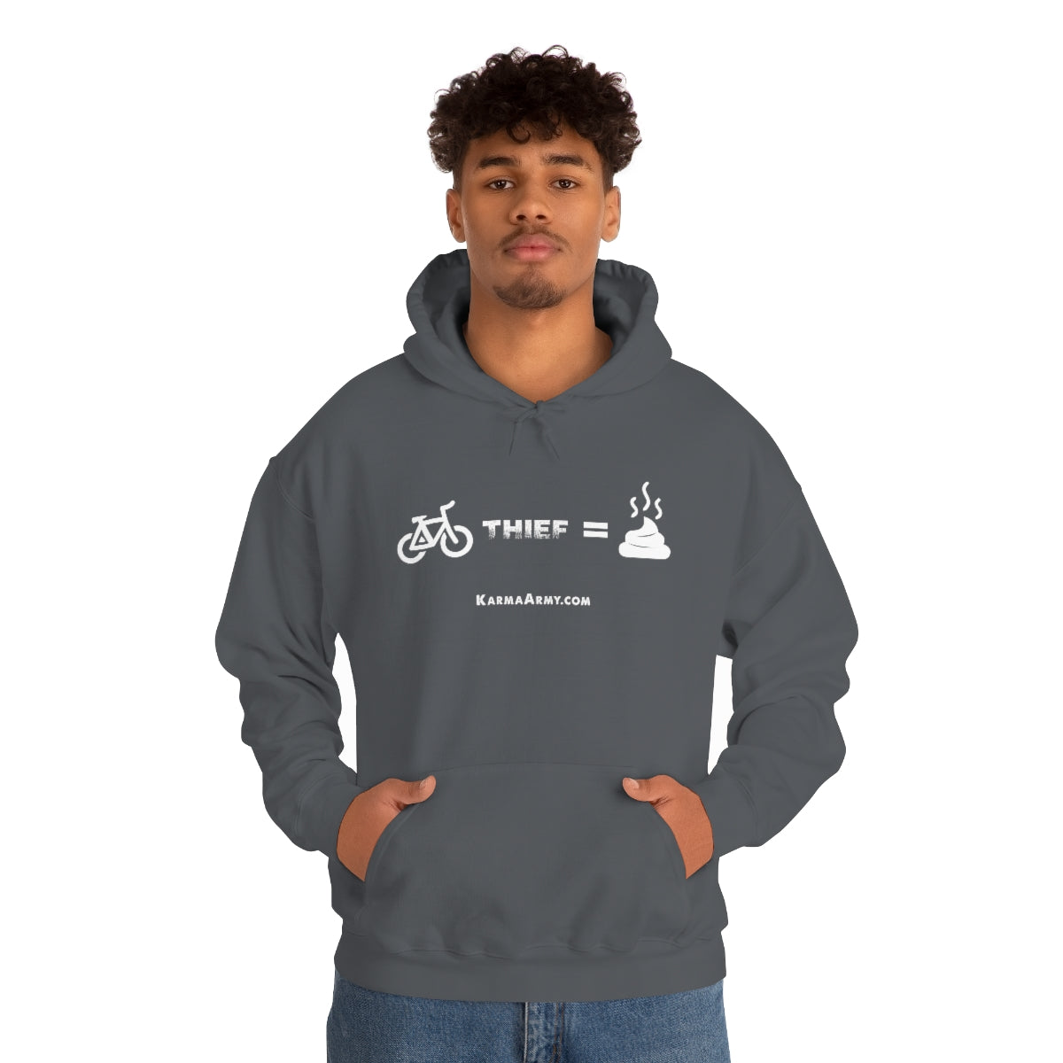 Bike Thief = Poop Unisex Heavy Blend™ Hooded Sweatshirt