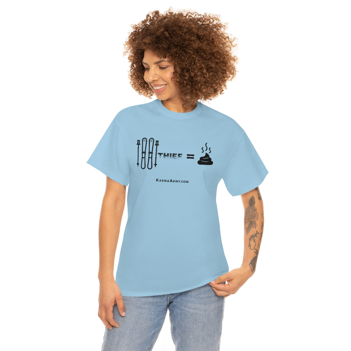 Ski Thief = Poop Unisex Heavy Cotton Tee