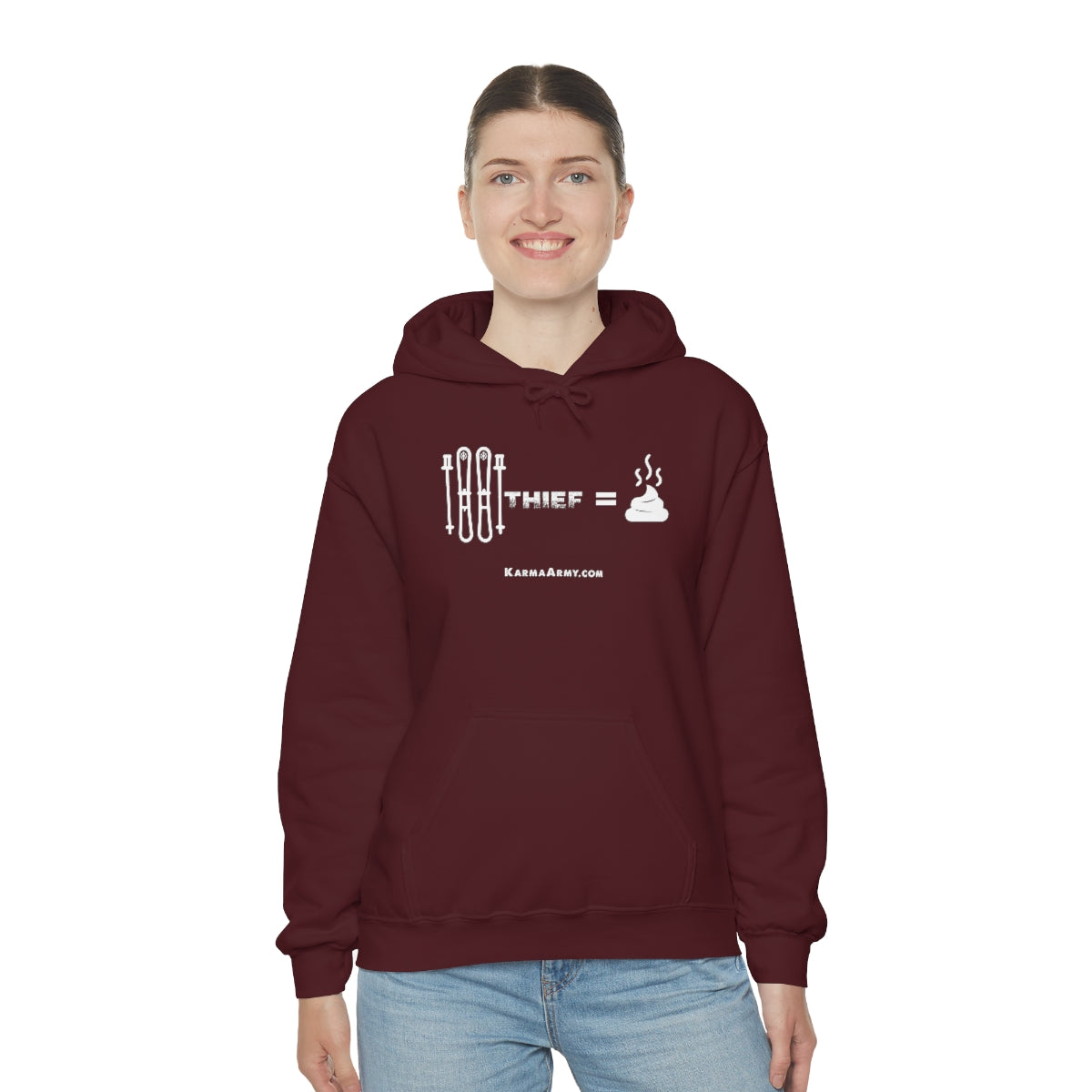 Ski Thief = Poop Unisex Heavy Blend™ Hooded Sweatshirt