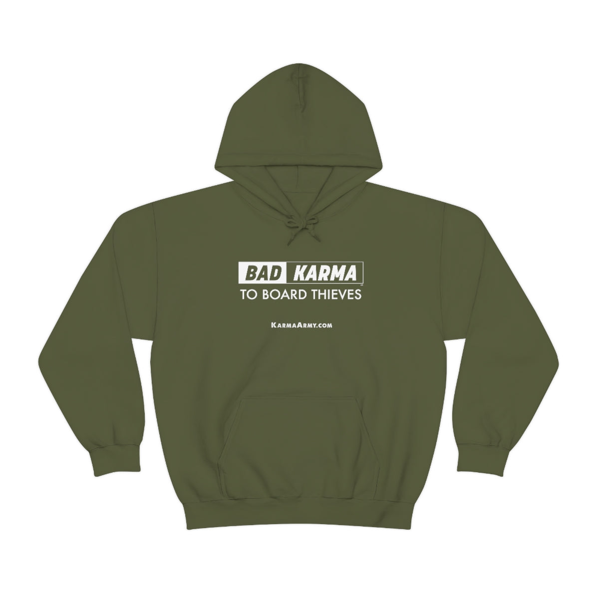 BAD KARMA TO BOARD THIEVES Unisex Heavy Blend™ Hooded Sweatshirt