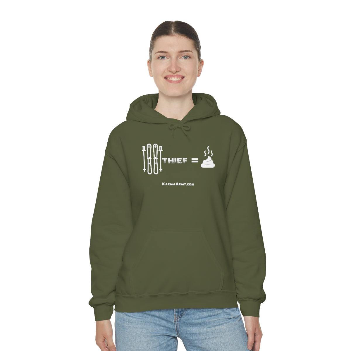 Ski Thief = Poop Unisex Heavy Blend™ Hooded Sweatshirt