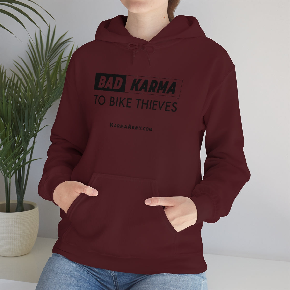 BAD KARMA TO BIKE THIEVES Unisex Heavy Blend™ Hooded Sweatshirt