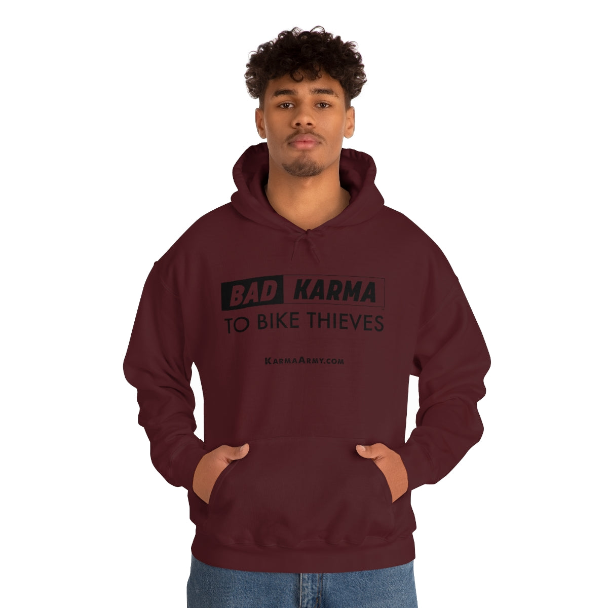 BAD KARMA TO BIKE THIEVES Unisex Heavy Blend™ Hooded Sweatshirt
