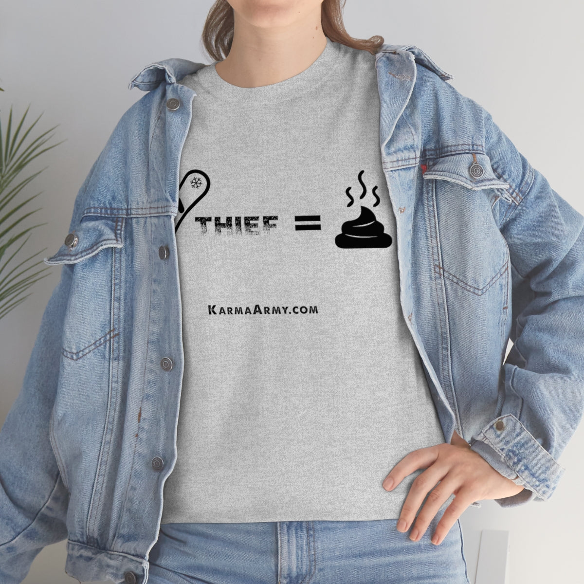 Board + Thief = Poop Unisex Heavy Cotton Tee