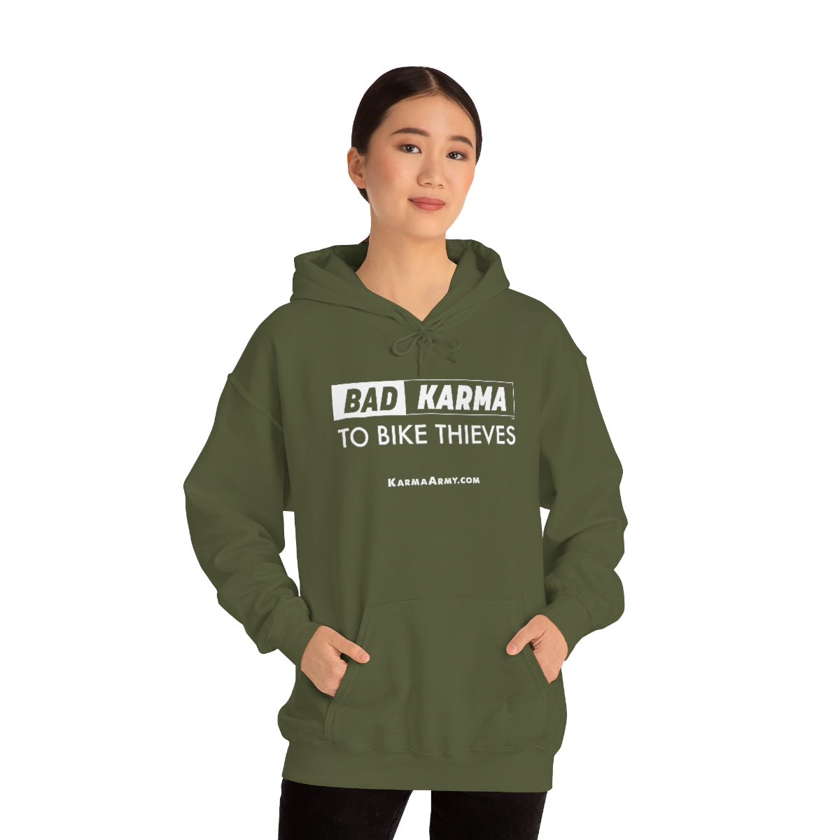 BAD KARMA TO BIKE THIEVES Unisex Heavy Blend™ Hooded Sweatshirt