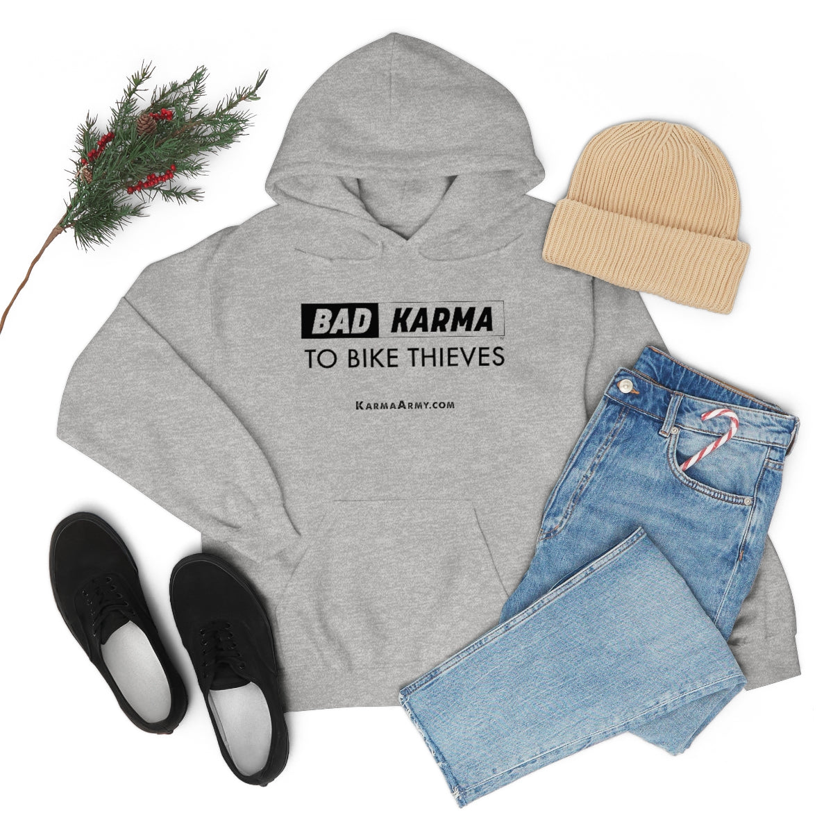 BAD KARMA TO BIKE THIEVES Unisex Heavy Blend™ Hooded Sweatshirt