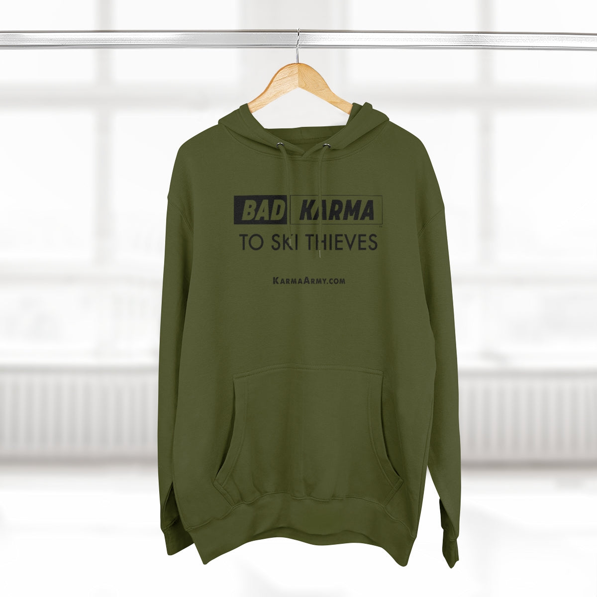 BAD KARMA To Ski Thieves Unisex Premium Pullover Hoodie