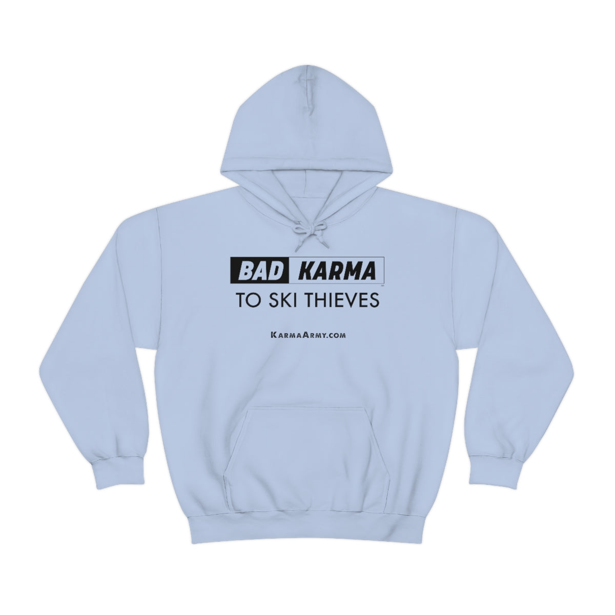 BAD KARMA TO SKI THIEVES Unisex Heavy Blend™ Hooded Sweatshirt