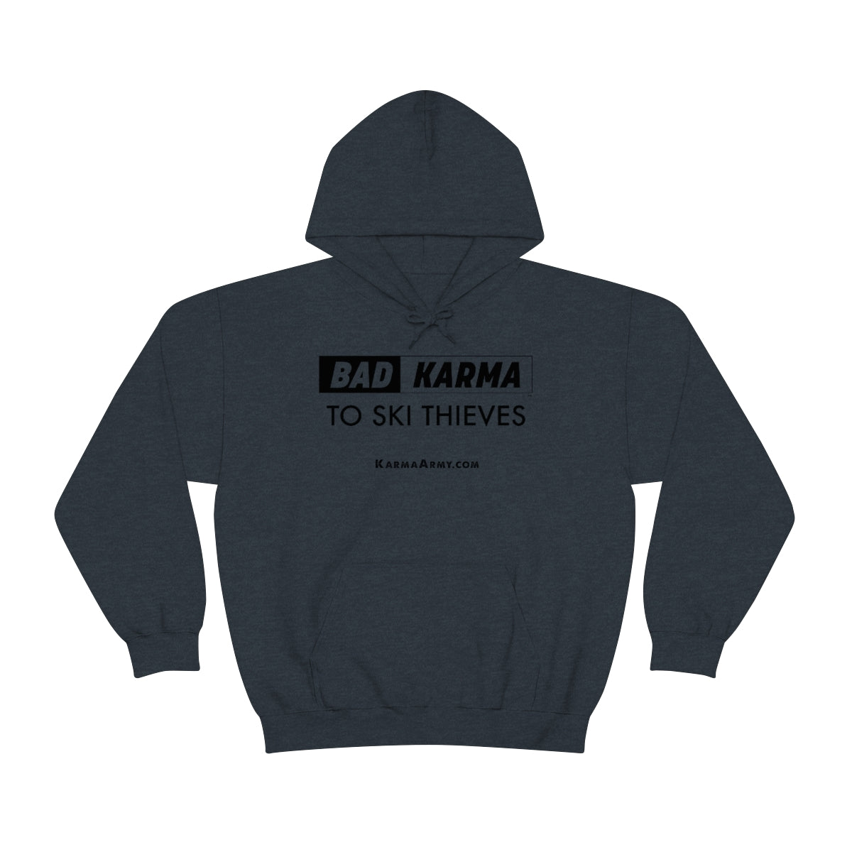 BAD KARMA TO SKI THIEVES Unisex Heavy Blend™ Hooded Sweatshirt