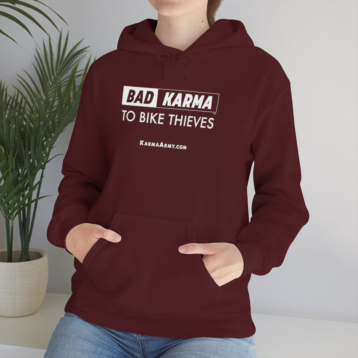BAD KARMA TO BIKE THIEVES Unisex Heavy Blend™ Hooded Sweatshirt