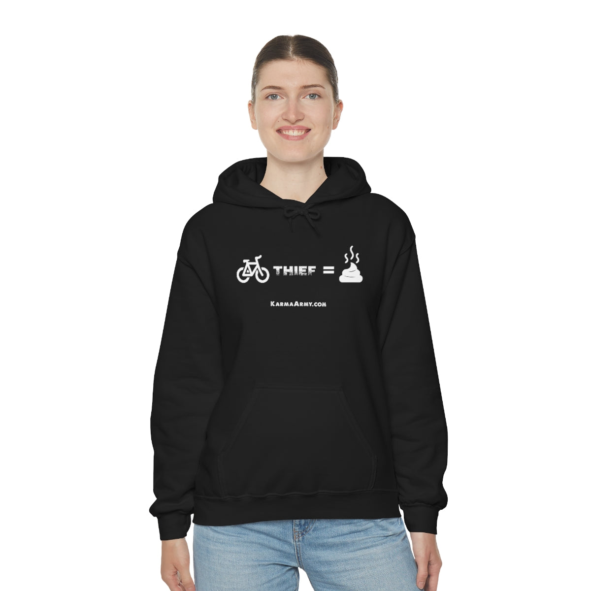 Bike Thief = Poop Unisex Heavy Blend™ Hooded Sweatshirt