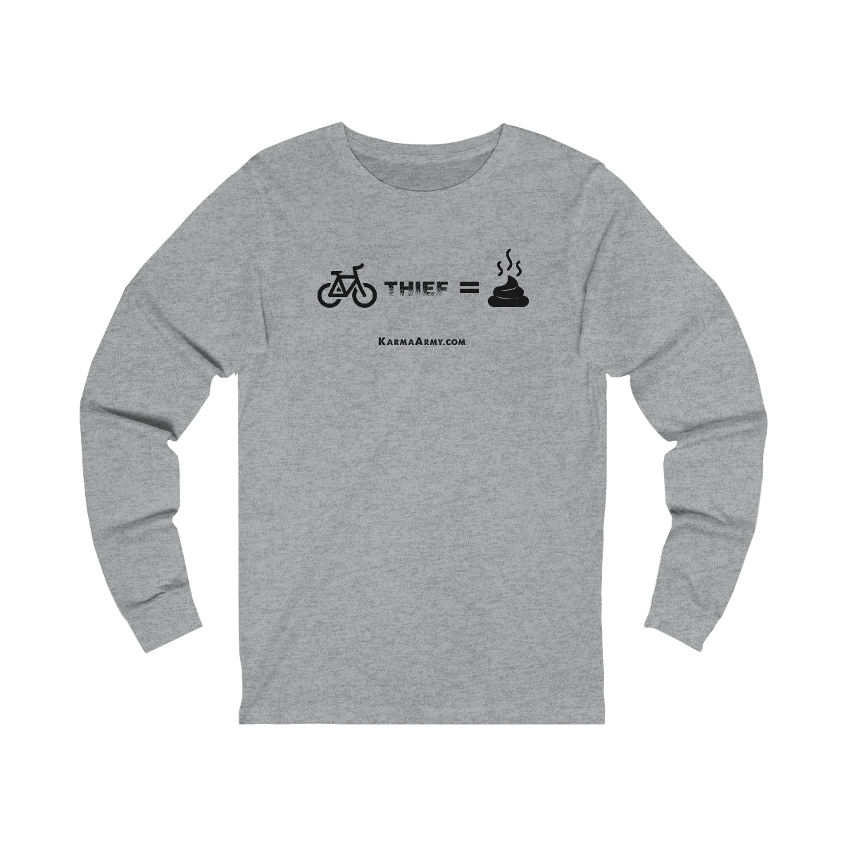 Bike Thief = Poop Unisex Jersey Long Sleeve Tee