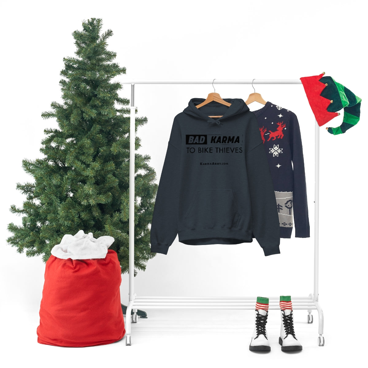 BAD KARMA TO BIKE THIEVES Unisex Heavy Blend™ Hooded Sweatshirt
