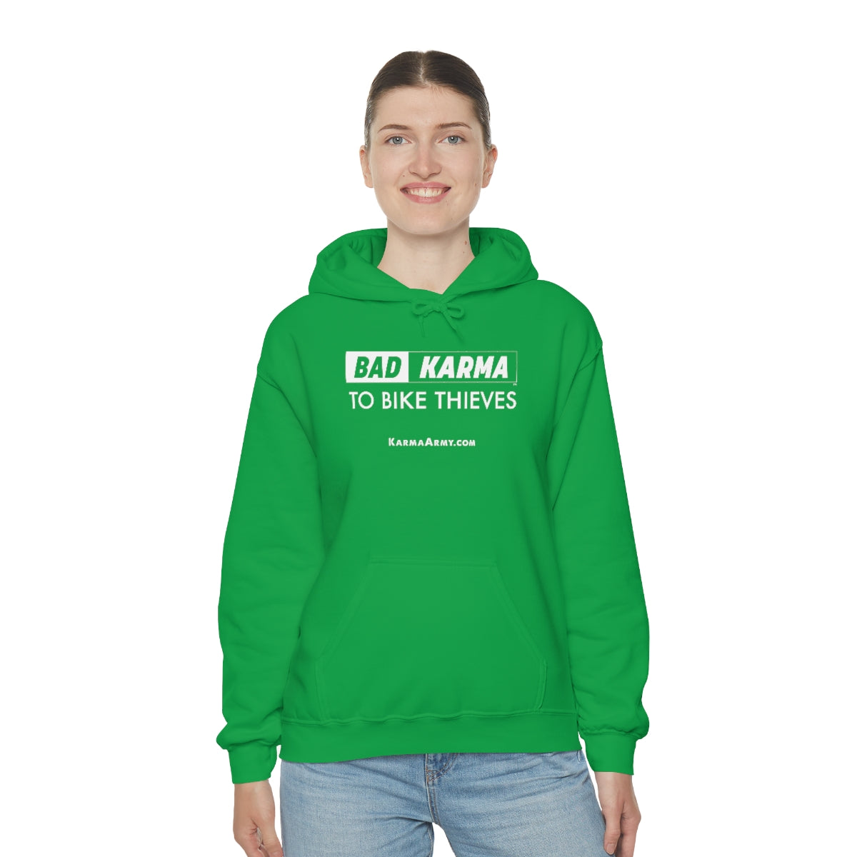 BAD KARMA TO BIKE THIEVES Unisex Heavy Blend™ Hooded Sweatshirt