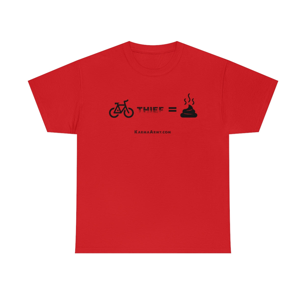 Bike Thief = Poop Unisex Heavy Cotton Tee