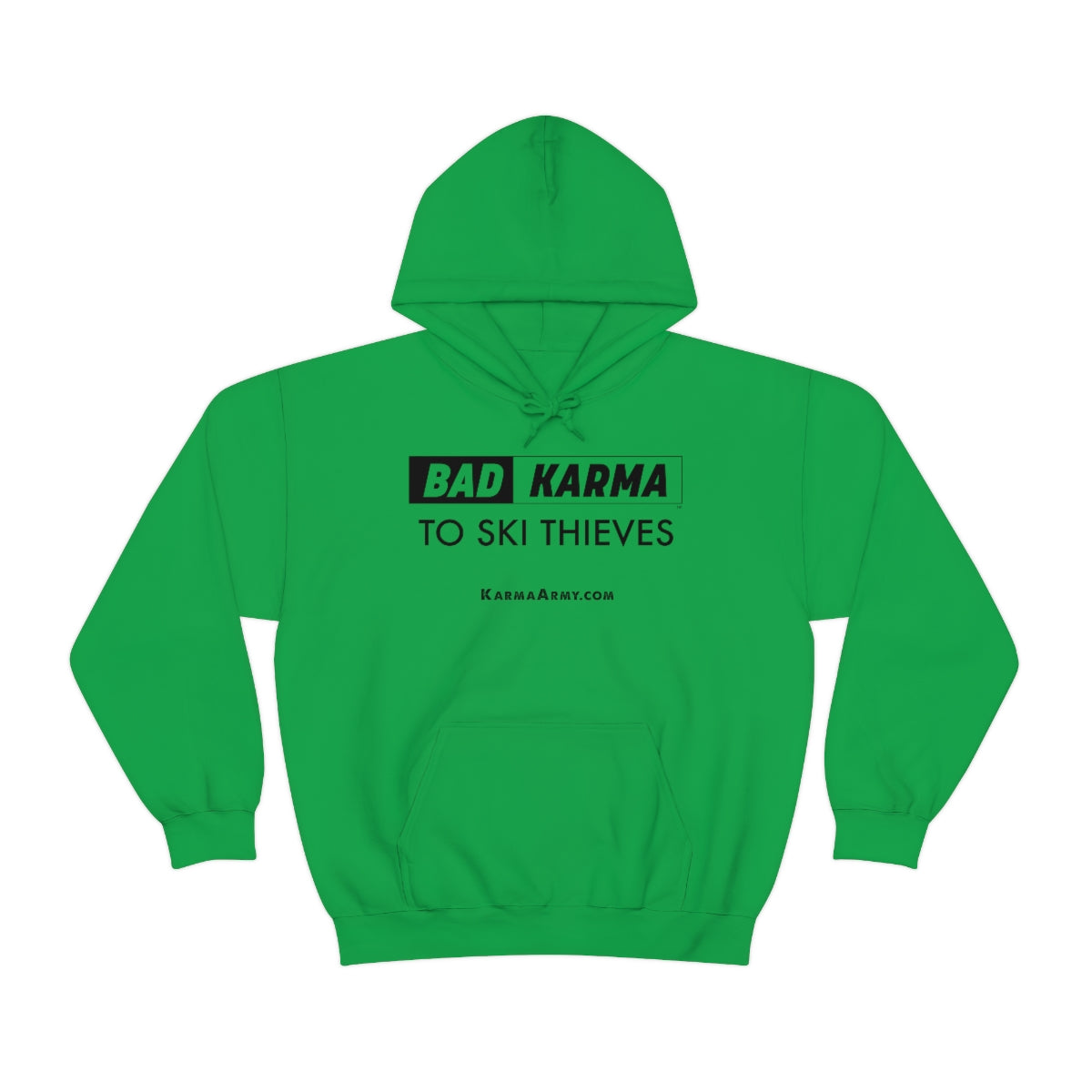 BAD KARMA TO SKI THIEVES Unisex Heavy Blend™ Hooded Sweatshirt
