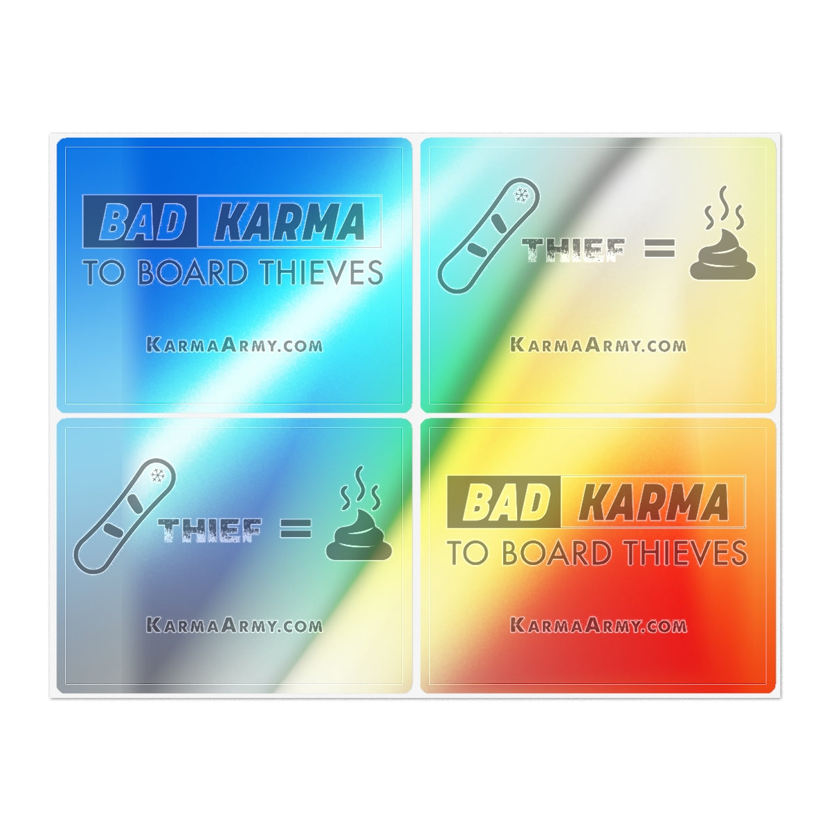 Bad Karma to Board Thieves Stickers