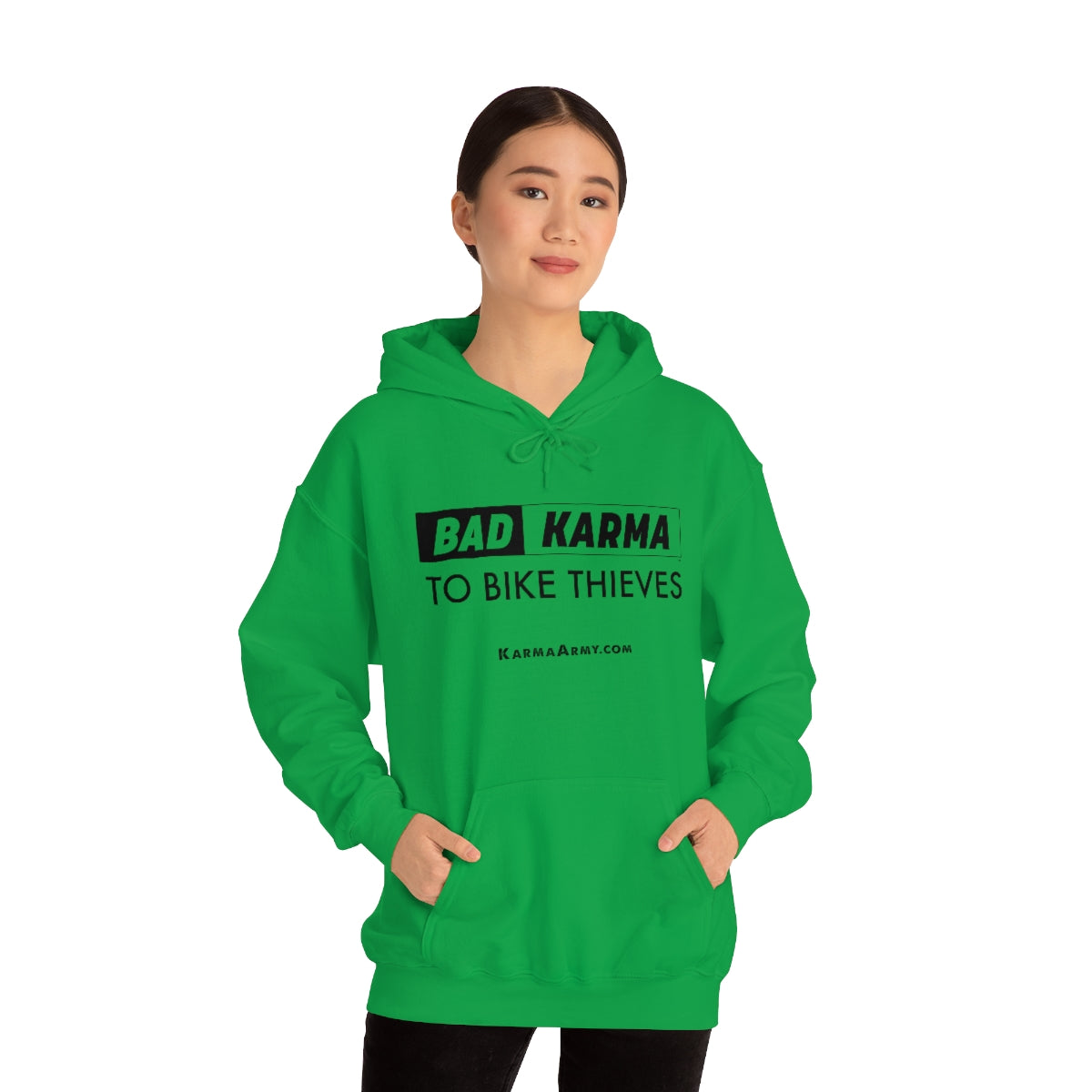 BAD KARMA TO BIKE THIEVES Unisex Heavy Blend™ Hooded Sweatshirt