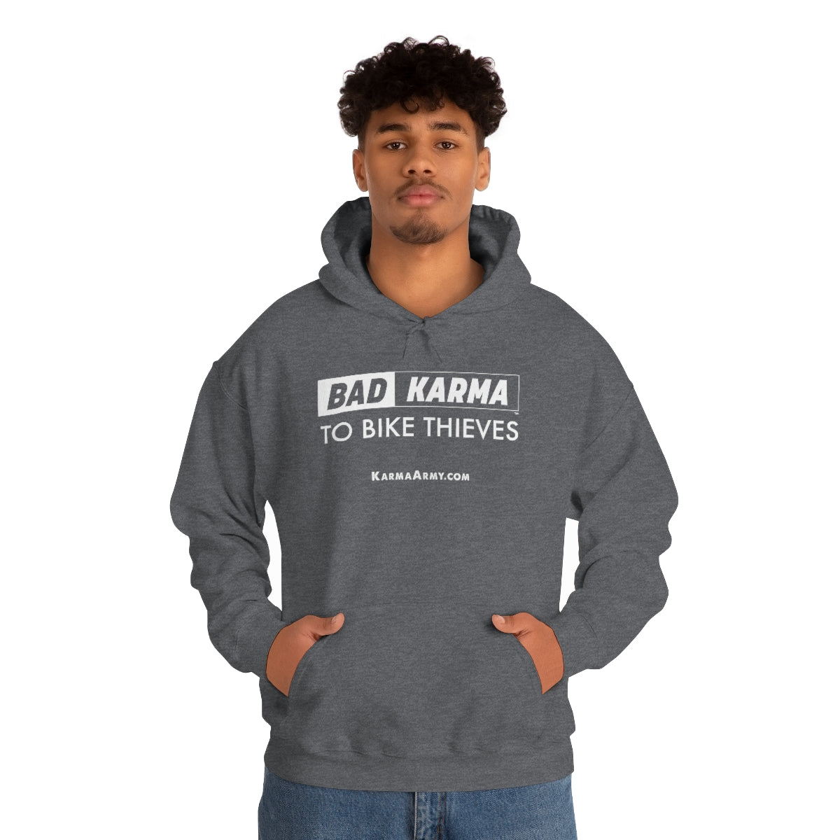 BAD KARMA TO BIKE THIEVES Unisex Heavy Blend™ Hooded Sweatshirt